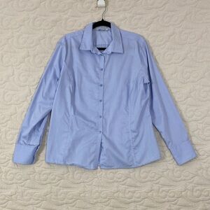Light Blue Long Sleeve Shirt North End Sport Wrinkle Free Size Large